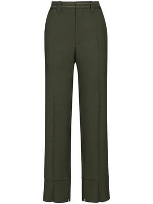 Marni pleated wool trousers - Green