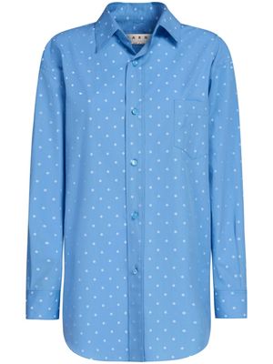 Marni polka-dot cotton shirt - Blue