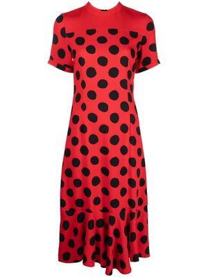 Marni polka-dot pattern midi dress - Red