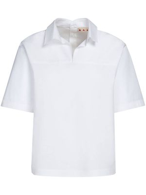 Marni polo-collar poplin blouse - White