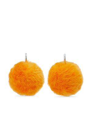 Marni pom-pom drop earrings - Orange