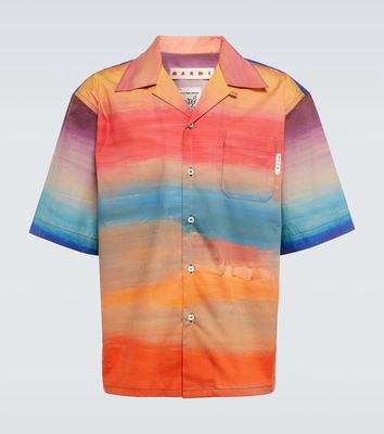 Marni Printed cotton bowling shirt