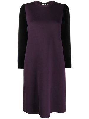 MARNI pussybow shift dress - Purple
