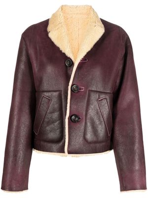 Marni reversible shearling jacket - Red