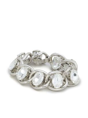 Marni rhinestone-embellished chain bracelet - Silver