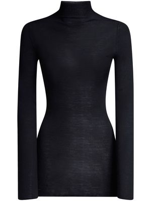Marni ribbed-trim virgin-wool jumper - Black