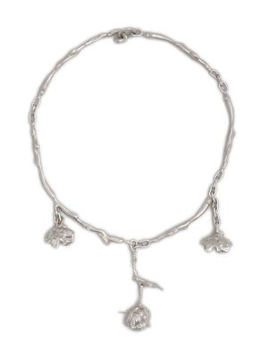 Marni rose-charm choker necklace - Silver