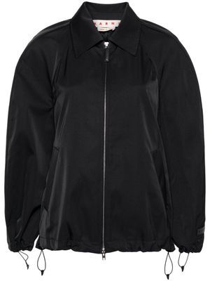 Marni ruched-detail zipped jacket - Black
