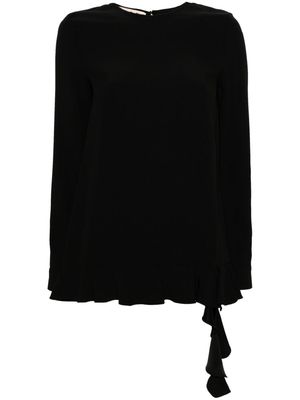 Marni ruffled crepe blouse - Black