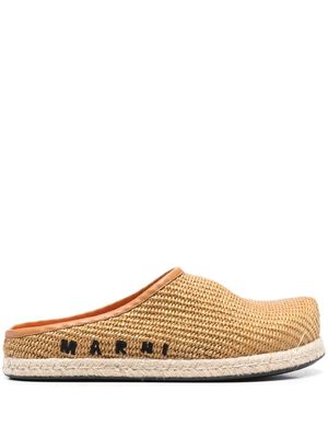 Marni Sabi round-toe slippers - Neutrals