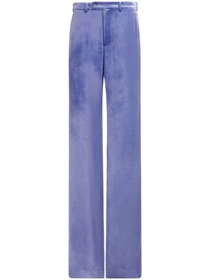 Marni satin-finish straight-leg trousers - Purple