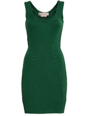 Marni scoop-neck knit dress - Green