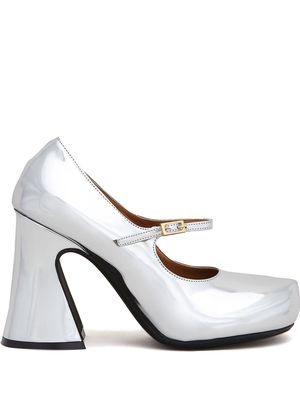 Marni sculpted-heel Mary Jane pumps - Silver