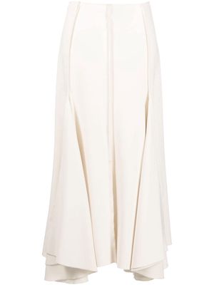 Marni seam-detailed asymmetric skirt - Neutrals