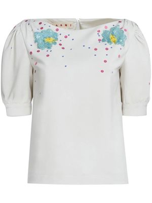 Marni sequin-embroidered blouse - White