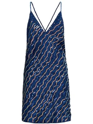 Marni sequined slip mini dress - Blue