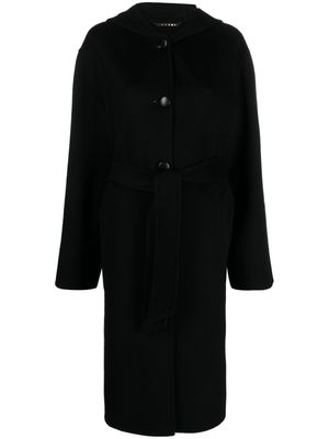 Marni single-breasted hooded coat - Black