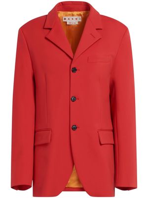 Marni single-breasted jersey blazer - Red