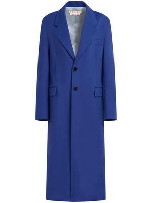 Marni single-breasted long coat - Blue