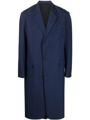 Marni single-breasted virgin wool coat - Blue