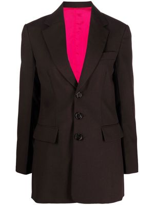 Marni single-breasted wool blazer - Brown