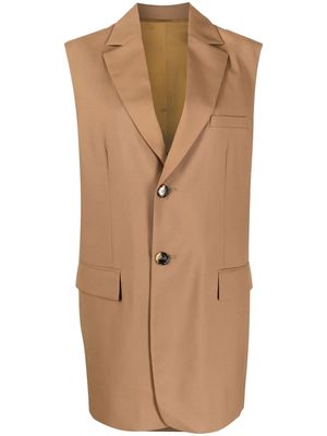 Marni single-breasted wool waistcoat - Neutrals