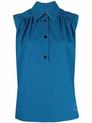 Marni sleeveless cotton shirt - Blue