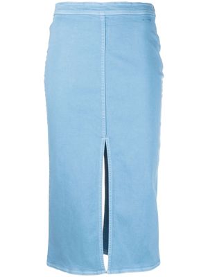 Marni slit-detail denim skirt - Blue