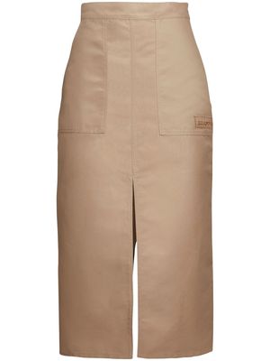 Marni slit high-waist midi skirt - Brown