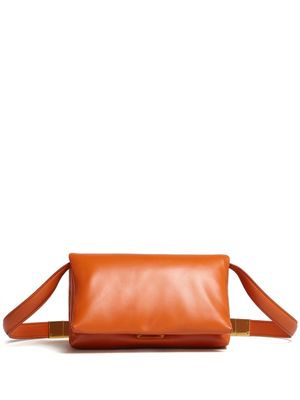 Marni small Prisma leather shoulder bag - Orange