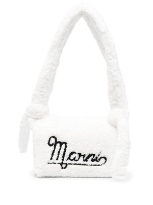 Marni small Prisma terry-cloth shoulder bag - White