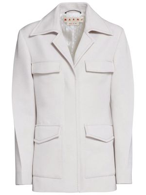 Marni spread-collar flap-pocket jacket - White