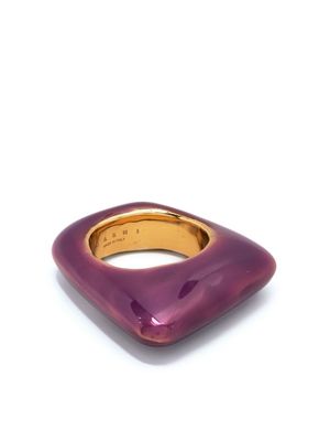 Marni square-shape ring - Purple