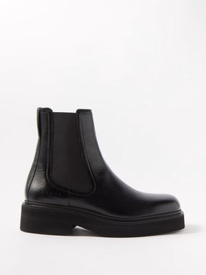 Marni - Square-toe Leather Chelsea Boots - Mens - Black