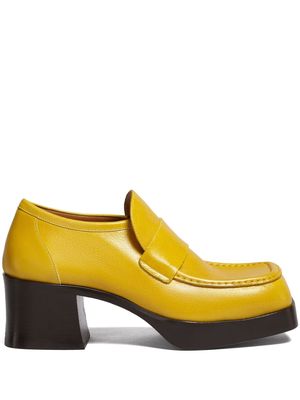 Marni square-toe loafers - Yellow