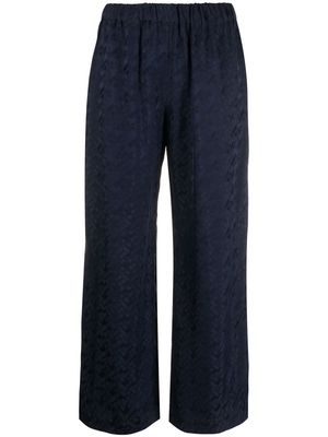 Marni straight-leg jacquard trousers - Blue