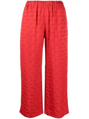 Marni straight-leg jacquard trousers - Red