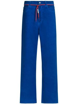 Marni straight-leg twill trousers - Blue
