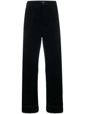 Marni straight-leg velvet trousers - Black