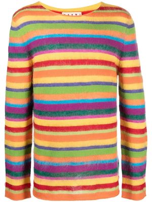 MARNI stripe-knit jumper - Yellow
