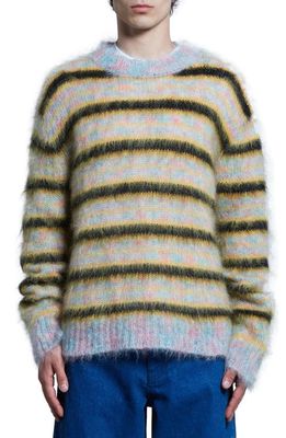 Marni Stripe Mohair Blend Sweater in Multicolor
