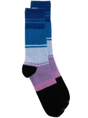 Marni stripe-print logo socks - Multicolour