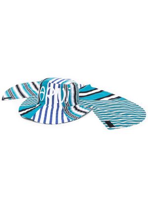 Marni striped cotton jersey hat - Blue
