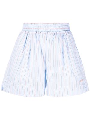 Marni striped cotton shorts - Blue