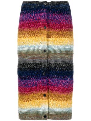 Marni striped knit skirt - Yellow