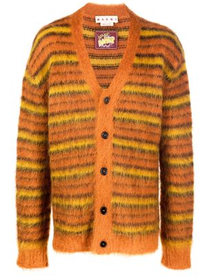 Marni striped knitted cardigan - Orange