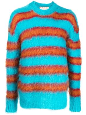 Marni striped mohair jumper - Blue