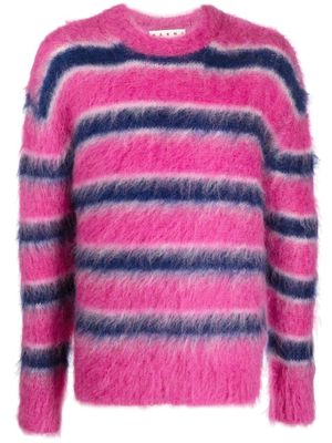 Marni striped mohair jumper - Pink