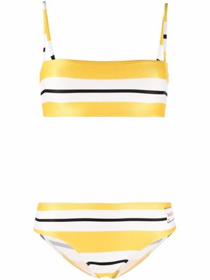 Marni striped ribbed bikini set - Yellow