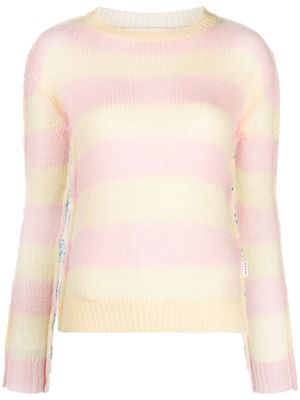 Marni striped two-tone jumper - Pink